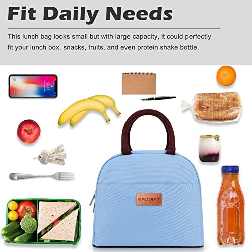BALORAY Lunch Bag for Women Men Adult Lunch Box (Sky Blue), M