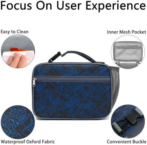GYEUKHAM Insulated Lunch Box for School, Thermal Reusable Durable Freezable Lunch Bags for Kids Boys Girls Men Women - Small Soft Cooler Portable Lunch Tote Kit for Work Picnic Travel,Brick