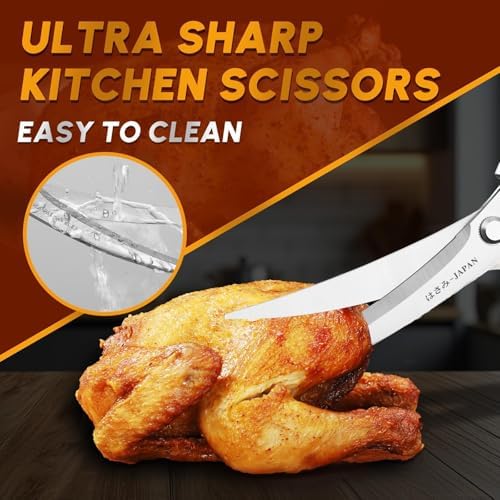 Huusk Kitchen Scissors for Food - Multifunction Poultry Shears Heavy Duty