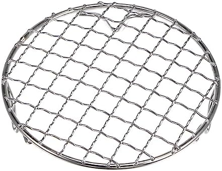 HARFINGTON Round Cooking Rack 5-inch 201 Stainless Steel Cross Wire Barbecue Grill Net with 20mm Legs for Cooking Baking Steaming BBQ