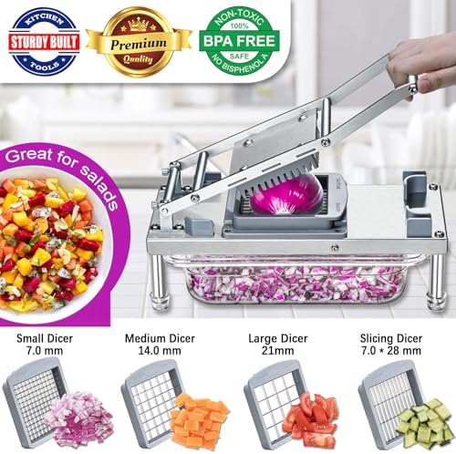 Vegetable Chopper Veggie Cutter Onion Food Potato Dicer with Container