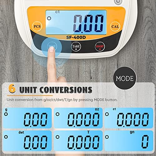 Bonvoisin Digital Lab Scale 600g x 0.01g Precision Electronic Scale LCD Display Analytical Balance Jewelry Scale Scientific Scale 0.01g Accuracy