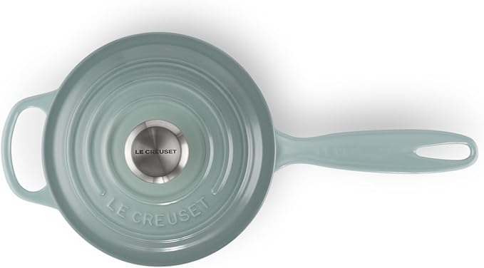Le Creuset Enameled Cast Iron Signature Saucepan, 1.75 qt., Sea Salt