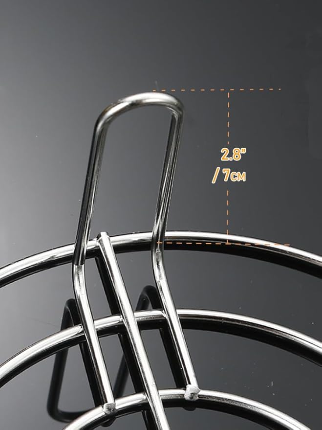 Round Barbecue Wire Rack with Legs Dia 7.9" Multi-Purpose Grill Cooling Rack for Airfryer Instant Pot/Pressure Cooker Heavy Duty Stainless Steel (Height 2.8",7.9"/20cm)