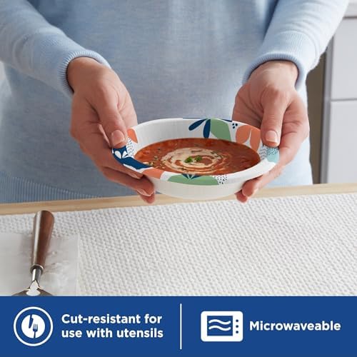 Dixie Small Paper Bowls, 10 Oz, Microwave-Safe, Soak-Proof, Disposable Bowls Great For Snacks, Dessert, And Light Lunch Meals, 72 Count (Pack of 6)