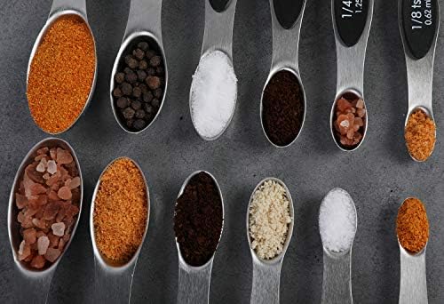 Magnetic Measuring Spoons Set of 6 Dual Sided Stackable Measuring Spoons