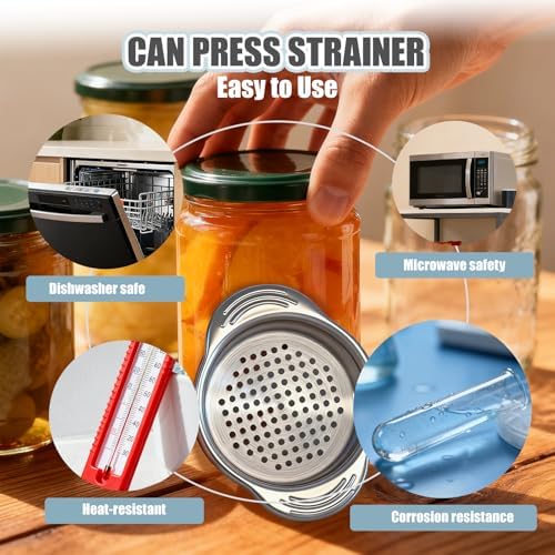 2 Pieces Stainless Steel Tuna Can Strainer - Food Grade Canning Colander For Regular And Wide-Neck Cans - Oil Drain Press For Tuna Beans Vegetables