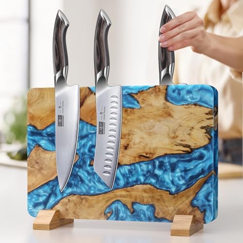 HOSHANHO Resin Magnetic Knife Block, Double Sided Magnetic Knife Holder