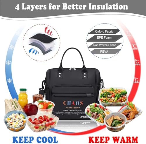 TuErCao Chaos Coordinator Lunch Bag Cool Gifts for Coworkers Employee Appreciation Gifts Office Gifts Administrative Professional Day Gifts Useful Assistant Principal Boss Gifts for Women for Work