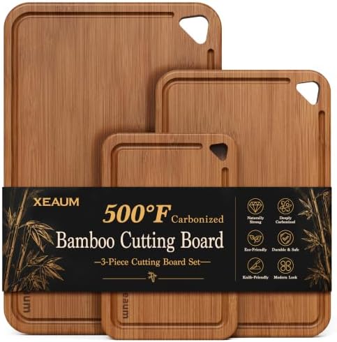 Bamboo Cutting Board 3-Piece Wooden Cutting Board for kitchen