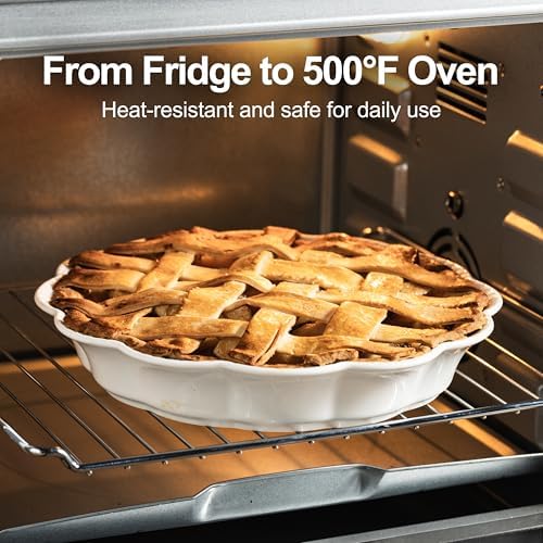 Pie Pan for Baking, 9 Inch Ceramic Pie Dish Non-Stick