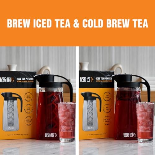 Tiesta Tea - Loose Leaf Iced Tea Pitcher, BPA-Free Tritan Plastic
