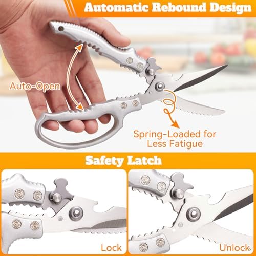 Poultry Shears, Kitchen Shears Heavy Duty for Chicken, Bones