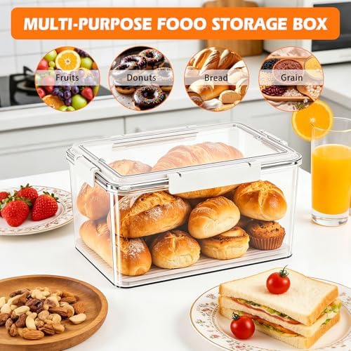 3Pack 1LB Bread Loaf Pan with Lid + Bread Storage Container, Nonstick Bread Pans with Lids for Homemade Sandwich Bread, Pullman Bread Baking Pans & Breadbox for Homemade Bread