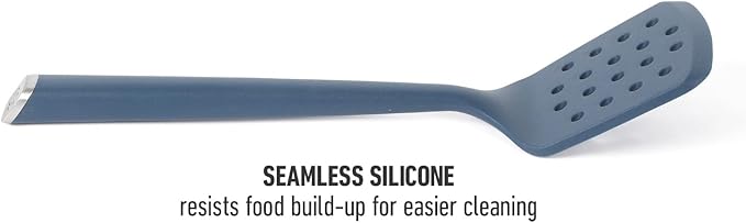 Calphalon Edge Silicone Flexible Slotted Turner - Navy Blue