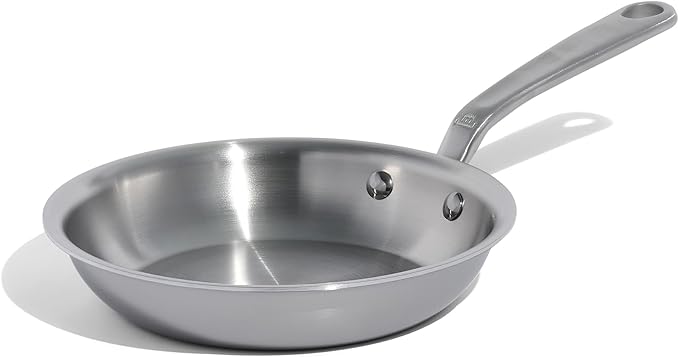 Made In Cookware | 8-Inch Stainless Steel Frying Pan | 5 Ply Stainless Clad | Professional Cookware | Crafted in Italy | Induction Compatible