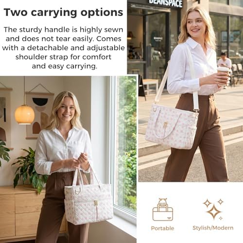 Large lunch bag, Lunch box insulated for women tote bag, Soft Cooler Bag for Work Outdoor Picnic Trips
