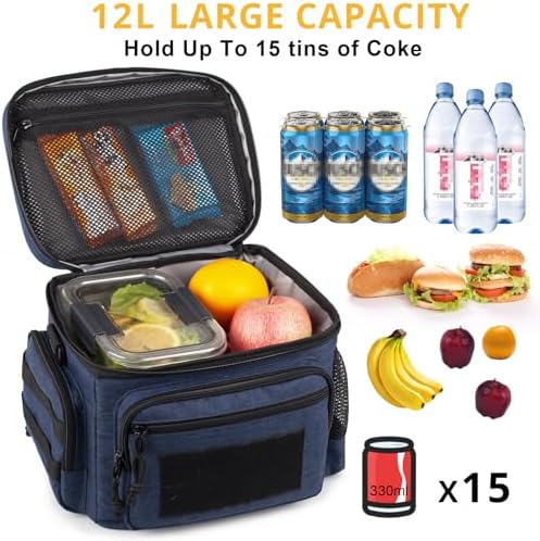 Lunch Box for Men, 12L Leakproof Tactical Lunch Bag Large Cooler for work