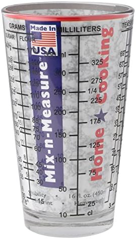 Kolder 26100 Mix N Measure Glass, Heavy Glass, Multi-Purpose Liquid and Dry Measuring Cup