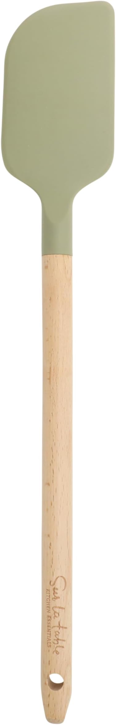 Sur La Table Kitchen Essential Chef's Toolkit Silicone Spatula With Beechwood Handle - Juniper Green