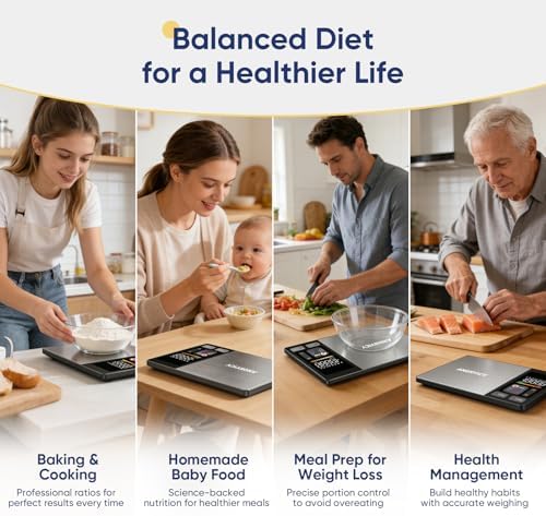 Smart Food Scale with Nutritional Calculator, Free APP with 24 Nutrients