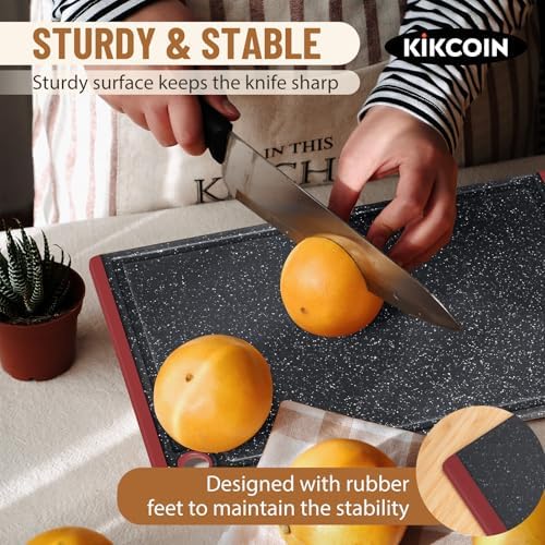 Cutting Board, Extra Large Cutting Boards for Kitchen Chopping Board with Juice Grooves, Kikcoin