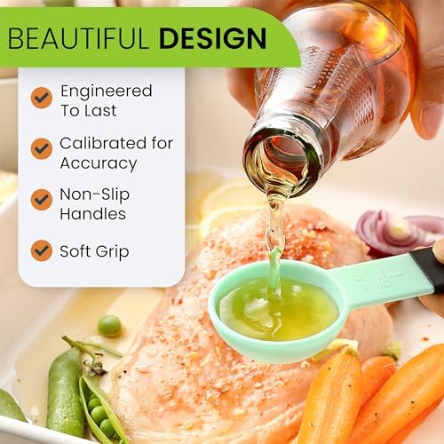 Spring Chef Magnetic Measuring Cups and Spoons Set of 9 - Mint