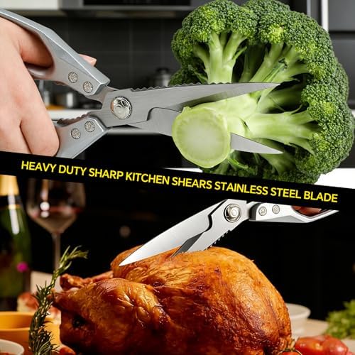 2PCS Kitchen Shears Set Multi-Purpose Kitchen Scissors for Food Heavy Duty