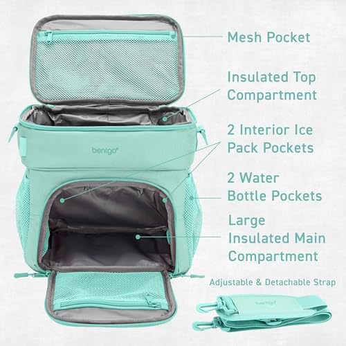 Bentgo Prep Deluxe Insulated Meal Prep Lunch Bag for Adults, Holds 5 Meals