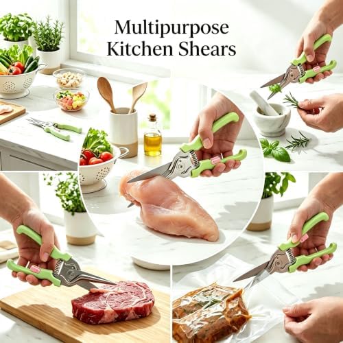 Kitchen Scissors, Stainless Steel Poultry Shears, Sharp Heavy Duty Scissors