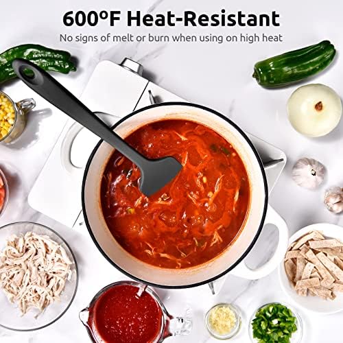 U-Taste 14in Extra Large Silicone Spatula, 600°F Heat Resistant, Black