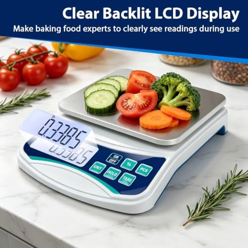 Large Kitchen Scale 0.1g High Precision, 11lb/5kg Lab Baking Scale