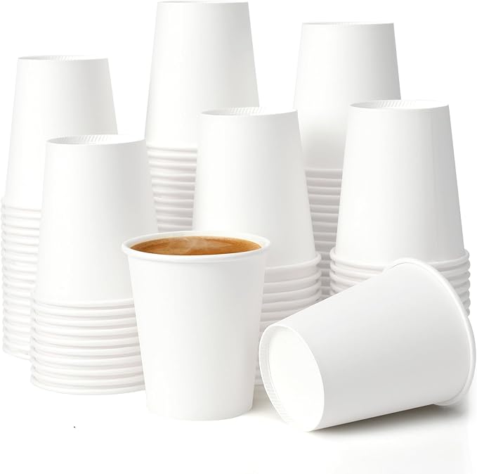 100 Pack 5 oz Paper Cups, Disposable Bathroom Cups, Small Mouthwash Cups, Mini Paper Cups for Bathroom White 100Pack