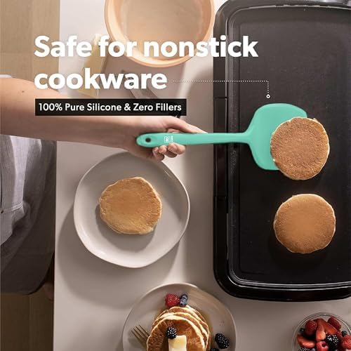 DI ORO Silicone Turner Spatula Set - 600F Heat Resistant, 4-Pc Mint