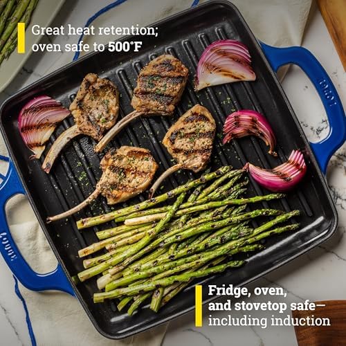 Lodge USA Enamel 11 Inch Grill Pan, Smooth Sailing