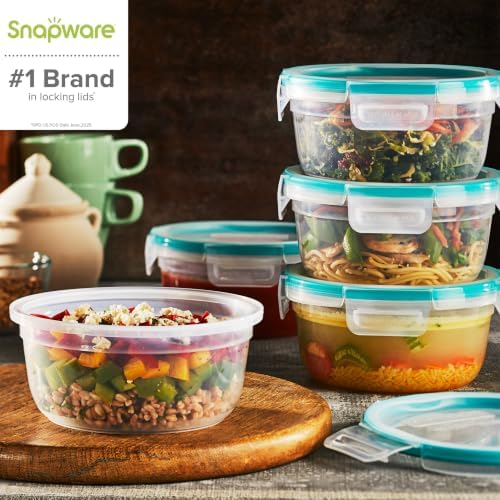 Snapware Plastic Total Solutions (5-Pack, 3.8 Cup) Food Storage Containers
