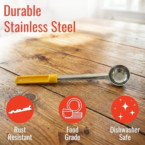 1 oz Solid Stainless Steel Portion Control Ladle Spoodle - [Pack of 12]