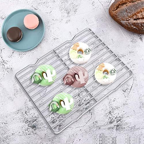 Adorila 2 Pack Cooling Rack for Baking, 8.3" x 11.4" Stainless Steel Grill Rack, Small Grid Baking Rack for Baking Cooking Roasting Oven