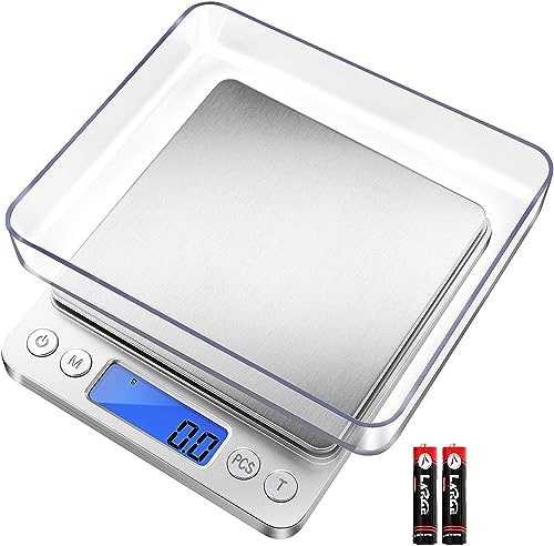 Fuzion Small Gram Scale 3000g, Digital Kitchen Food Scale, Gram and Ounce