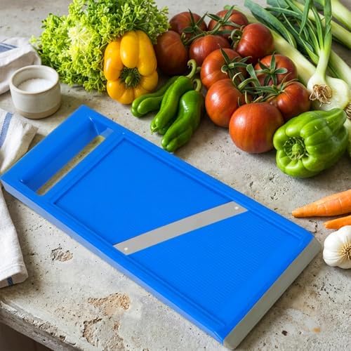 Blue Stainless Steel Mandoline Handheld Slicer for Vegetables