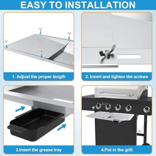 Universal Grease Tray with Catch Pan for Nexgrill Replacement Parts 720-0830H 720-0882A, Charbroil, Dyna Glo, Kenmore, Expect Grill, Drip Pan for 3/4/5 Burner Gas Grill