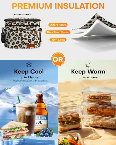 HOTOR Insulated Lunch Box Men Women Leak-Proof Cooler Lunch Bag 9L