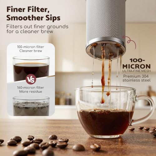 JunVpic Cold Brew Coffee Maker, 64 oz Glass Mason Pitcher