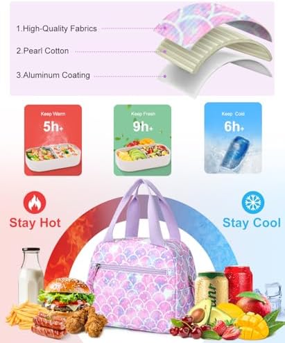 Lunch Bag for Women, Corduroy Small Insulated Lunch Box