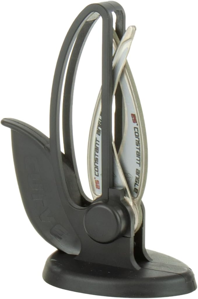 Warthog V-Sharp CURVE Professional Knife Sharpener System, 25 Degree Angle Knife Sharpener, 325 Grit Diamond Hones, Kitchen Tools, Easy to Use, Lightweight, No Adjustments, Ultra Compact, Black