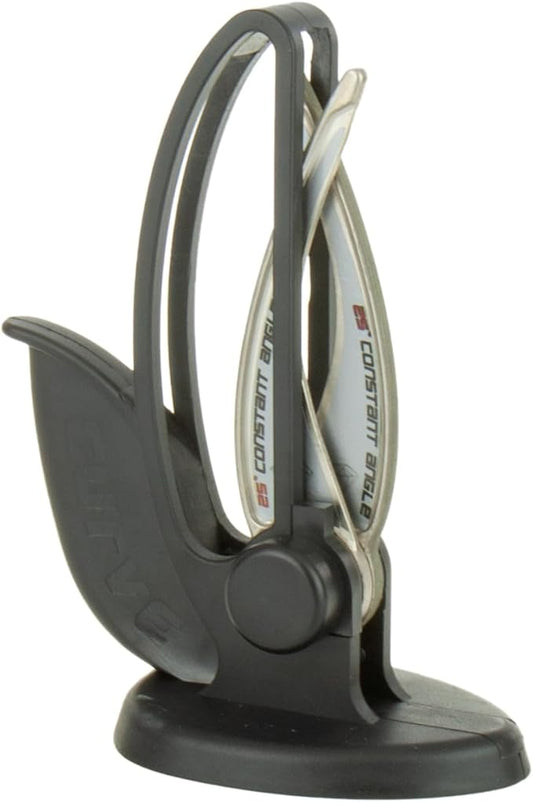 Warthog V-Sharp CURVE Professional Knife Sharpener System, 25 Degree Angle Knife Sharpener, 325 Grit Diamond Hones, Kitchen Tools, Easy to Use, Lightweight, No Adjustments, Ultra Compact, Black