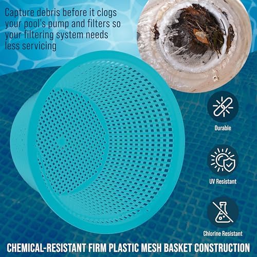 U.S. Pool Supply Swimming Pool Blue Plastic Skimmer Replacement Basket 2 Pk