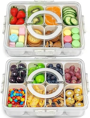 Pure Future 2 Pack Snackle Box Snack Containers with Handle