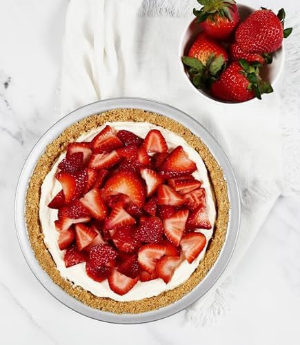 USA Pan Bare Bakeware Traditional Aluminized Steel Uncoated 9-Inch Pie Pan, Made without nonstick coating