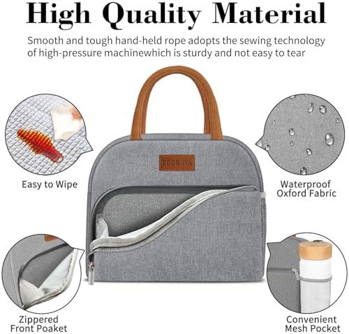 Coobiiya Insulated Lunch bag Women Reusable Cute Lunch Box for Women
